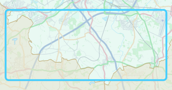 Light map map of the South West of Doncaster City