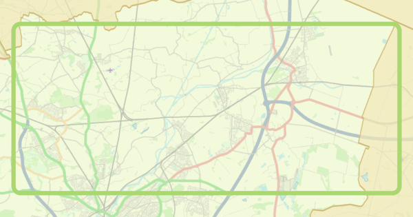 Light Green map of the East of Doncaster City